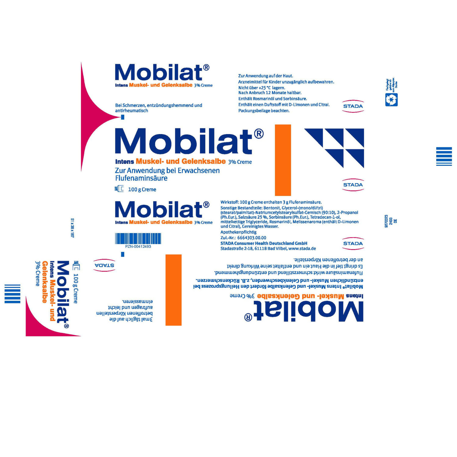 MOBILAT Intens Muskel- und Gelenksalbe 3% Creme