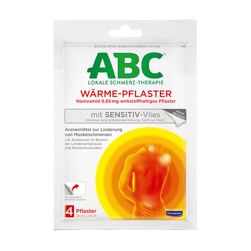 ABC Wärme-Pflaster sensitive-Vlies Hansaplast med* 4 St