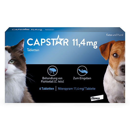 CAPSTAR 11,4 mg Tabletten f. Katzen/kleine Hunde<sup> 6</sup>  6 St