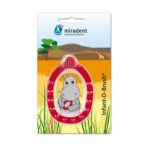 MIRADENT Kinder-Lernzahnbürste Infant-O-Brush rot 1 St