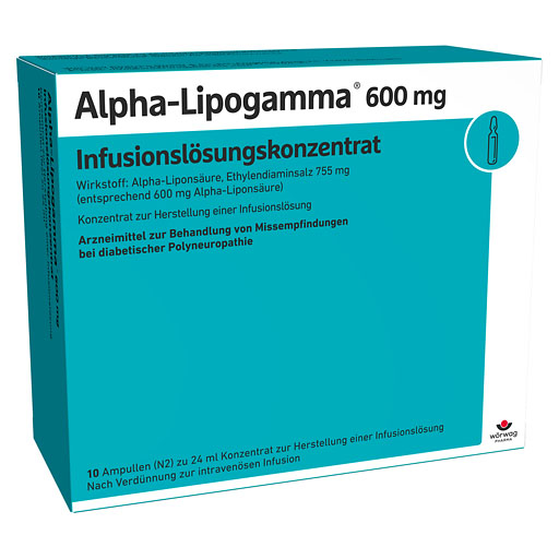 ALPHA-LIPOGAMMA 600 mg Infusionslösungskonz.* 10x24 ml