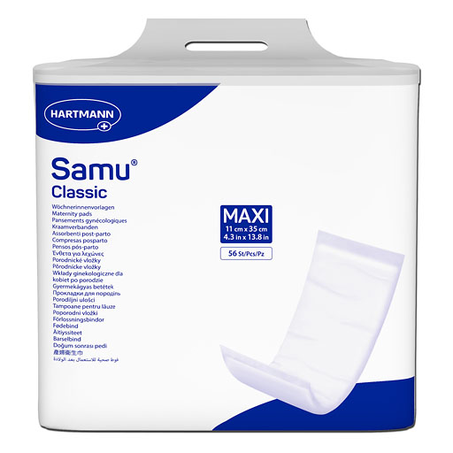 SAMU Wöchnerinnen Vorlagen Classic maxi 11x35 cm 56 St