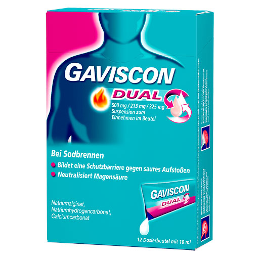 GAVISCON Dual 500mg/213mg/325mg Susp. z. Einn. Btl.* 12x10 ml
