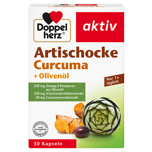 DOPPELHERZ Artischocke Curcuma+Olivenöl Kapseln 30 St  