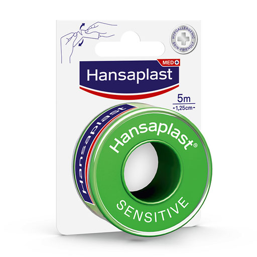 HANSAPLAST Fixierpfl. Sensitive 1,25 cmx5 m 1 St