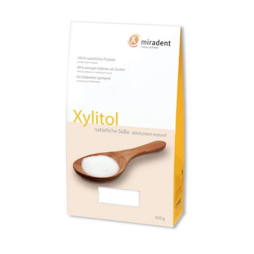 MIRADENT Xylitol Zuckerersatz Pulver 350 g