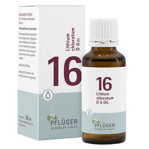BIOCHEMIE Pflüger 16 Lithium chloratum D 6 Tropfen* 30 ml