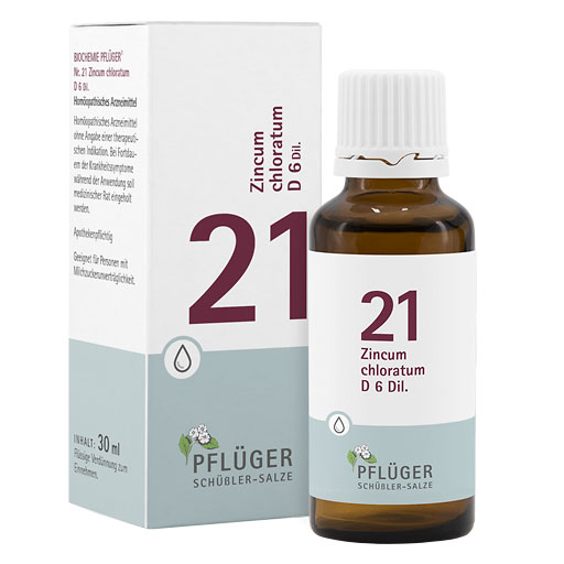 BIOCHEMIE Pflüger 21 Zincum chloratum D 6 Tropfen* 30 ml
