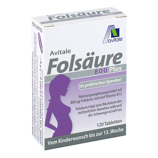 FOLSÄURE 800 Plus B12+Jod Tabletten 120 St  