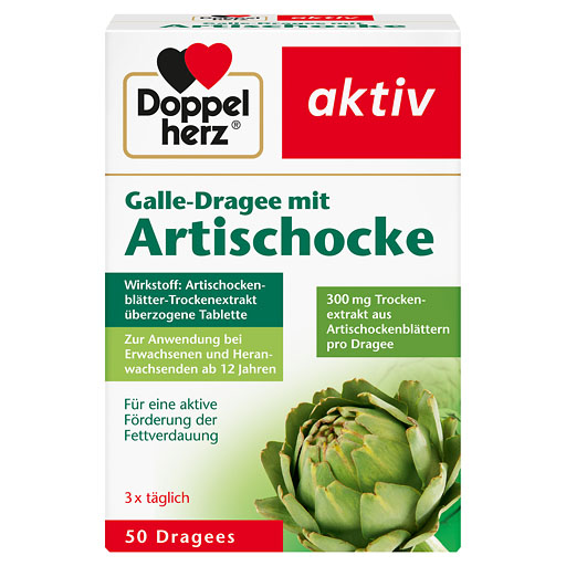 DOPPELHERZ Galle-Dragee mit Artischocke* 50 St