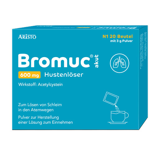 BROMUC akut 600 mg Hustenlöser Plv. z. H. e. L. z. Einn.* 20 St