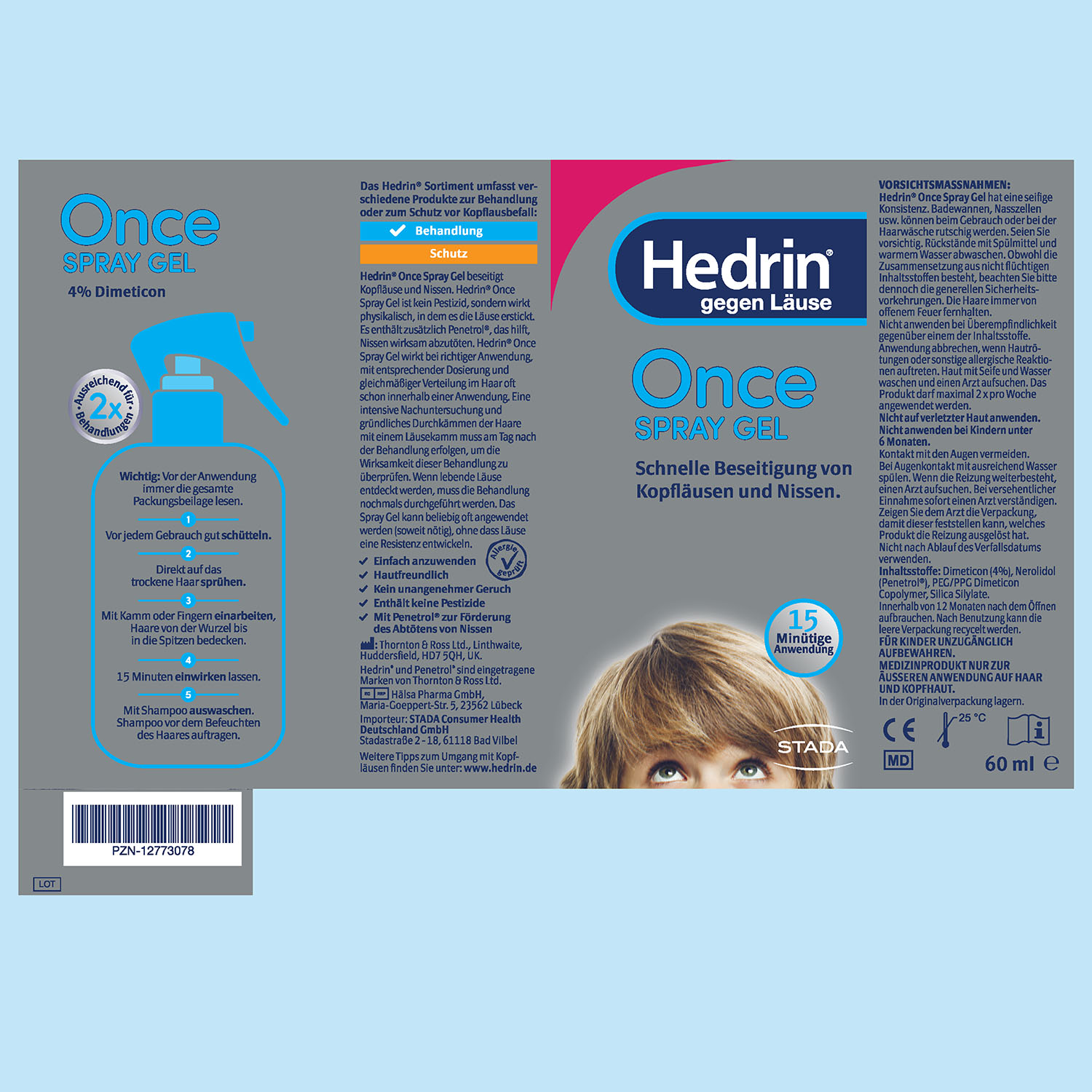 HEDRIN Once Spray Gel