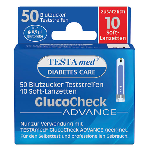 TESTAMED GlucoCheck Advance 50 Teststr. m.10 Lanz. 1 P