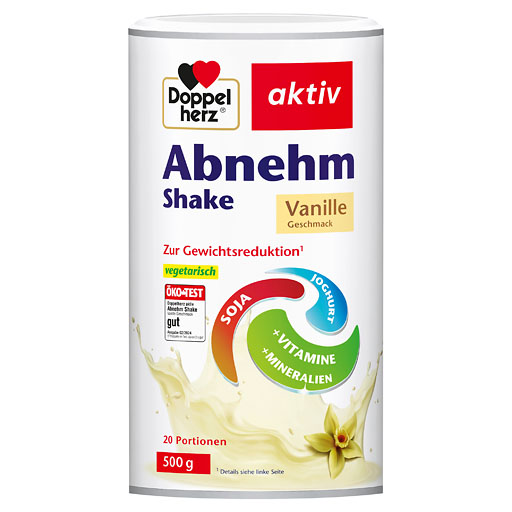 DOPPELHERZ Abnehm Shake Vanille Pulver 500 g