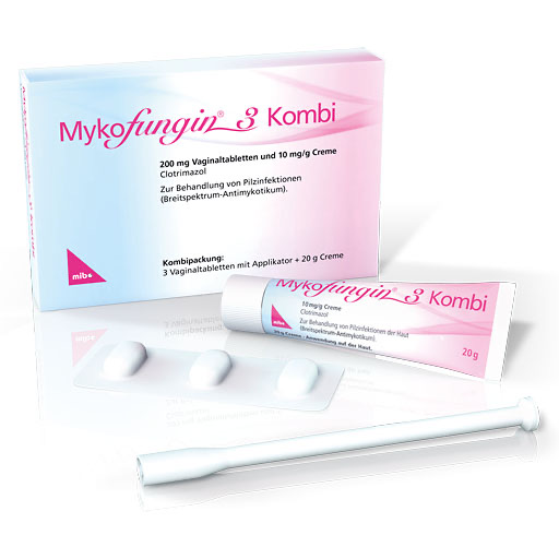 MYKOFUNGIN 3 Kombi 200 mg Vaginaltab.+10 mg/g Cre.* 1 P