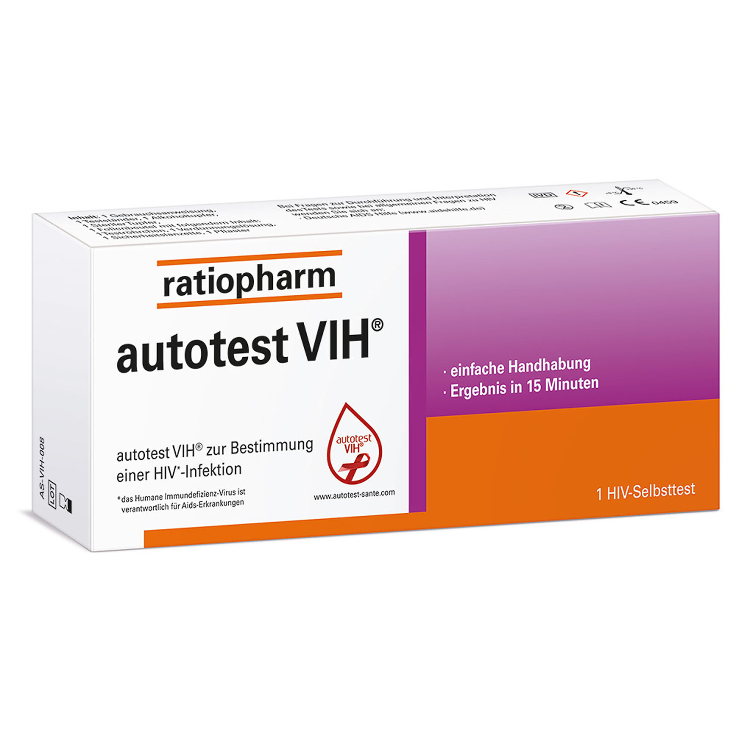 AUTOTEST VIH HIV-Selbsttest ratiopharm