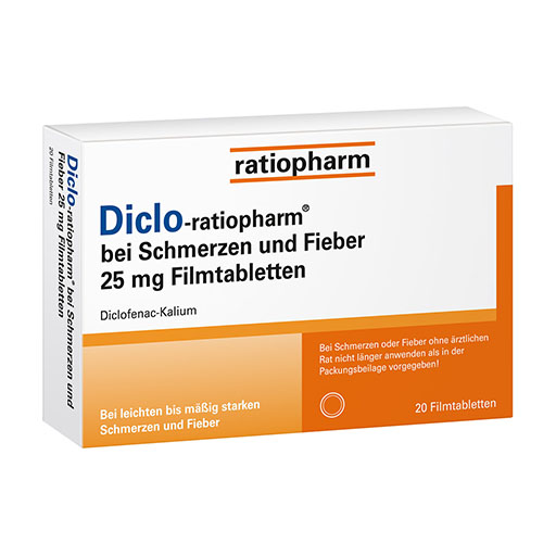 DICLO-ratiopharm 25 mg Filmtabletten - bei Schmerzen, mit Diclofenac* 20 St