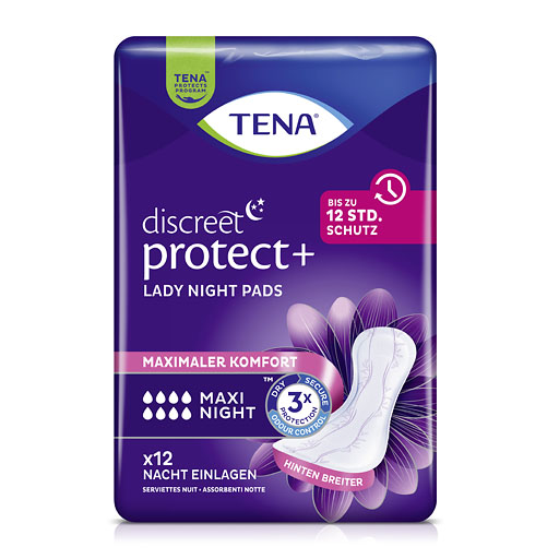 TENA LADY Discreet Inkontinenz Einlagen maxi night 12 St