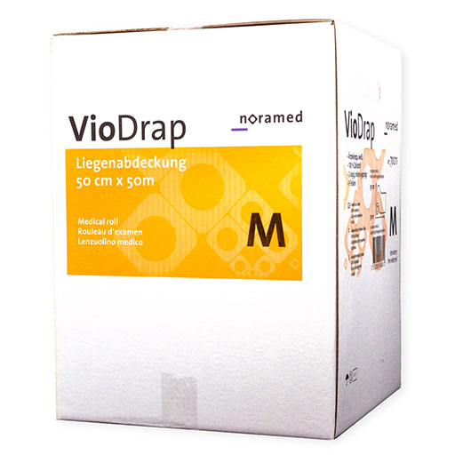 ÄRZTEKREPP 50 cmx50 m M 2l. Zellstoff VioDrap weiß 9 St