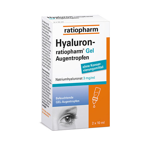 HYALURON-RATIOPHARM Gel Augentropfen 2x10 ml
