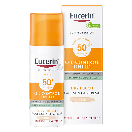 EUCERIN Sun Oil Control tinted Creme LSF 50+ hell 50 ml