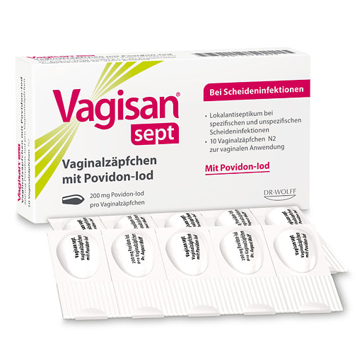 VAGISAN sept Vaginalzäpfchen mit Povidon-Iod* 10 St