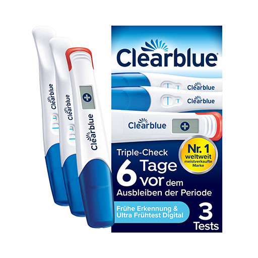 CLEARBLUE Schwangerschaftst. TripleCheck ultra-früh 3 St
