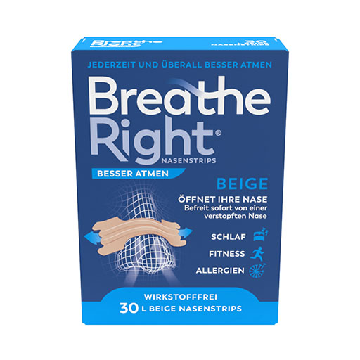 BESSER Atmen Breathe Right Nasenpfl. groß beige 30 St