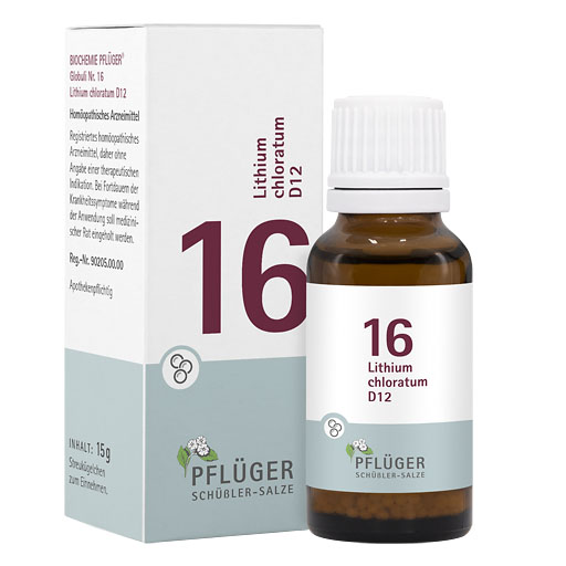 BIOCHEMIE Pflüger 16 Lithium chloratum D 12 Glob.* 15 g