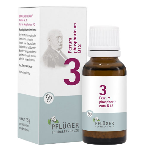 BIOCHEMIE Pflüger 3 Ferrum phosphoricum D 12 Glob.* 15 g
