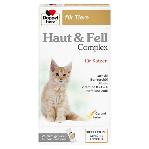 DOPPELHERZ für Tiere Haut&Fell Compl. Port. B. f. Kat. 25 St