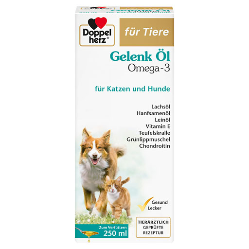 DOPPELHERZ für Tiere Gelenk Öl f. Hunde/Katzen 250 ml