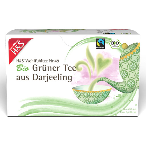 H&S Bio Grüner Tee aus Darjeeling Filterbeutel 20x2 g