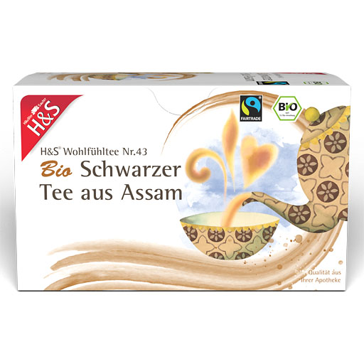 H&S Bio Schwarzer Tee aus Assam Filterbeutel 20x1,80 g