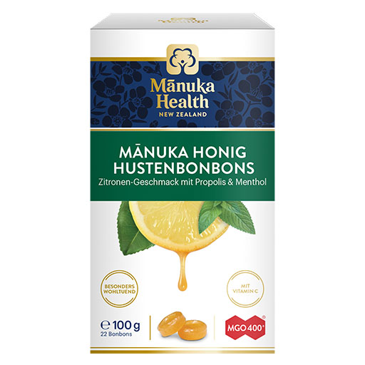 MANUKA HEALTH MGO 400+ Hustenbonb. Zitr. m. Prop.&Men 100 g