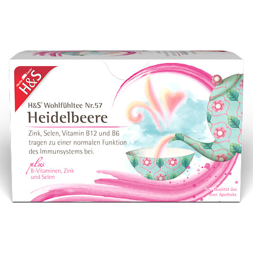 H&S Heidelbeere m. B-Vitaminen Zink und Selen Fbtl. 20x2,5 g