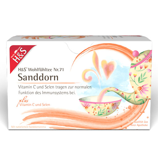 H&S Sanddorn m. Vitamin C und Selen Filterbeutel 20x2,5 g