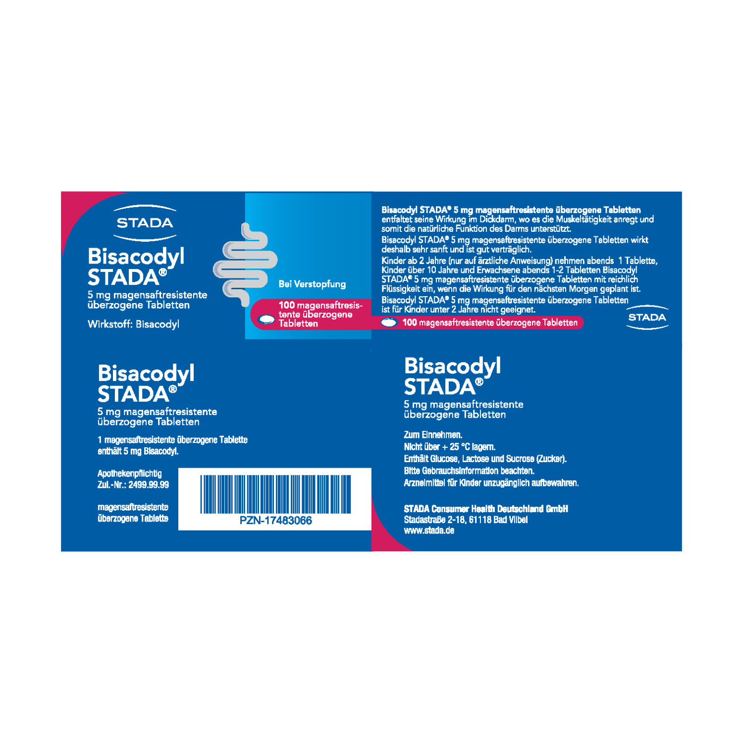 BISACODYL STADA 5 mg magensaftres.überzog.Tabl.