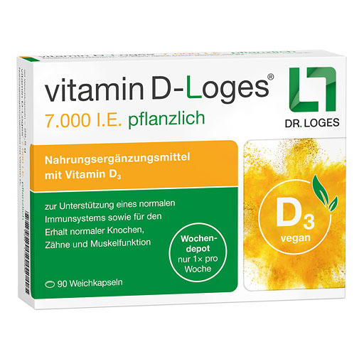 VITAMIN D-LOGES 7.000 I. E. pflanzlich Wochendepot 90 St  