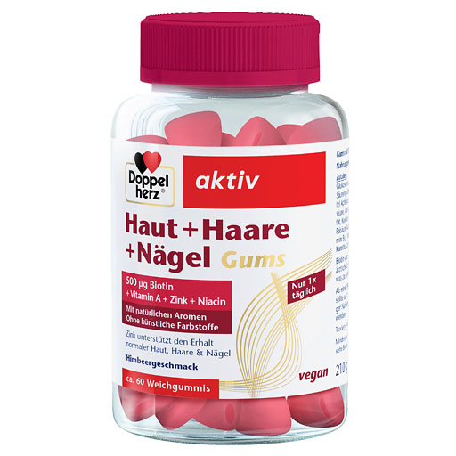DOPPELHERZ Haut+Haare+Nägel Gums 60 St  
