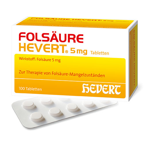 FOLSÄURE HEVERT 5 mg Tabletten* 100 St
