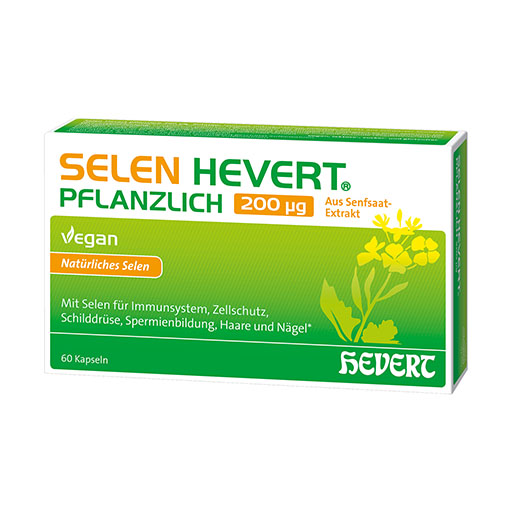 SELEN HEVERT pflanzlich 200 μg Kapseln 60 St  
