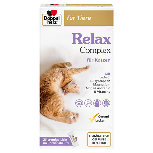DOPPELHERZ für Tiere Relax Complex Port. Btl. f. Kat. 25x10 g
