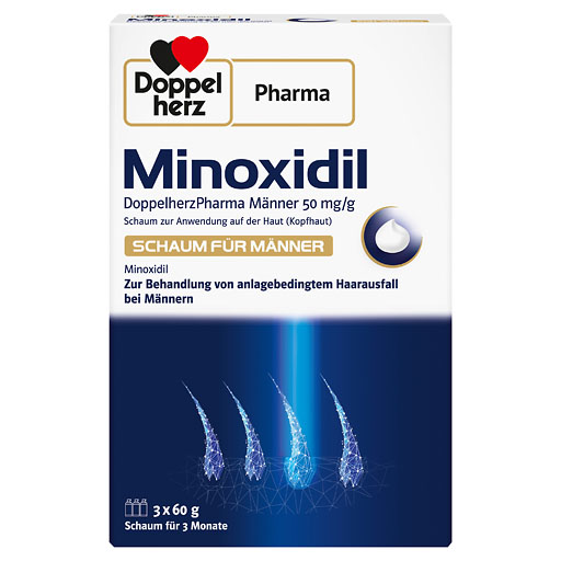 MINOXIDIL DoppelherzPharma Männer 50 mg/g Schaum* 3x60 g