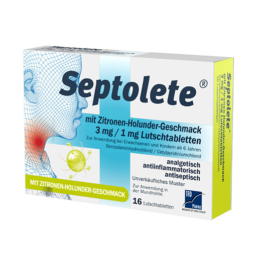 SEPTOLETE m. Zitronen-Holunder-Geschm.3mg/1mg Lut.-T.* 16 St