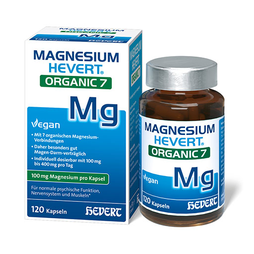 MAGNESIUM HEVERT Organic 7 Kapseln 120 St